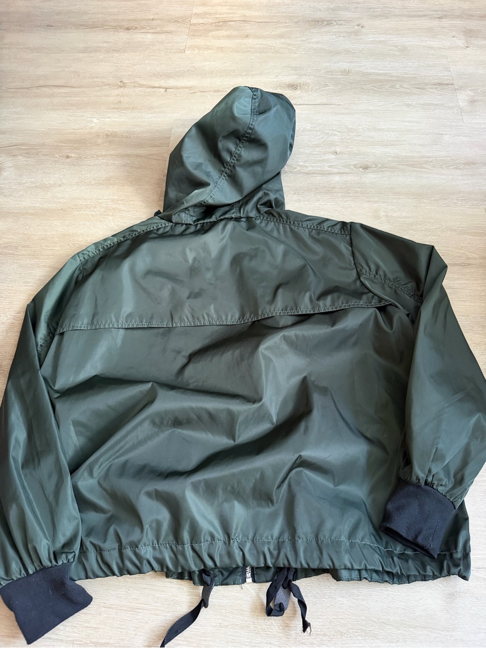 BB Dakota Steve Madden Green Hooded Lightweight Jacket SZ M - Picture 6 of 7